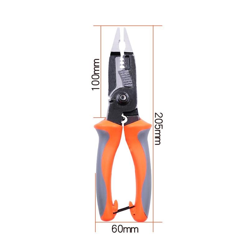 Electrician Pliers Multifunctional Steel Alloy Anti-Slip with Safety Lock