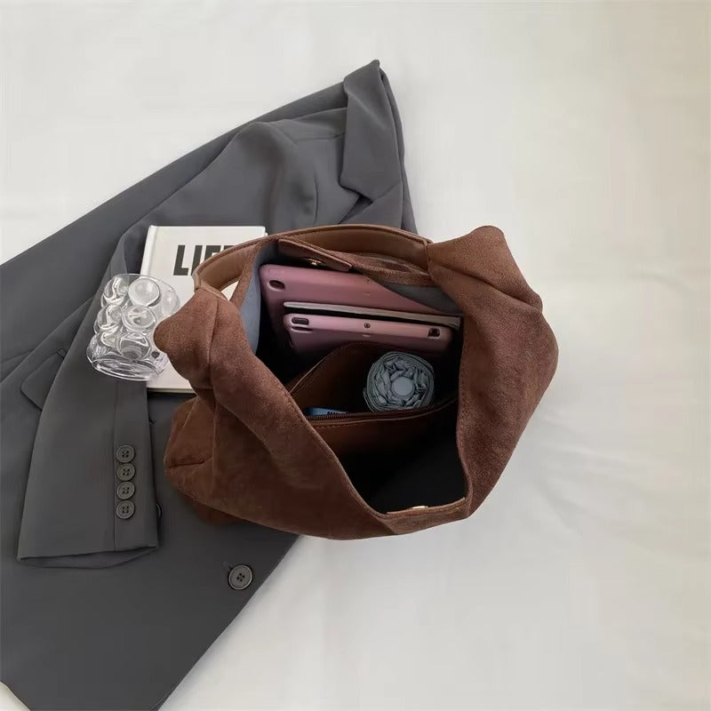 Elegant Suede | Shoulder Bag For Women - Adjustable Strap Design