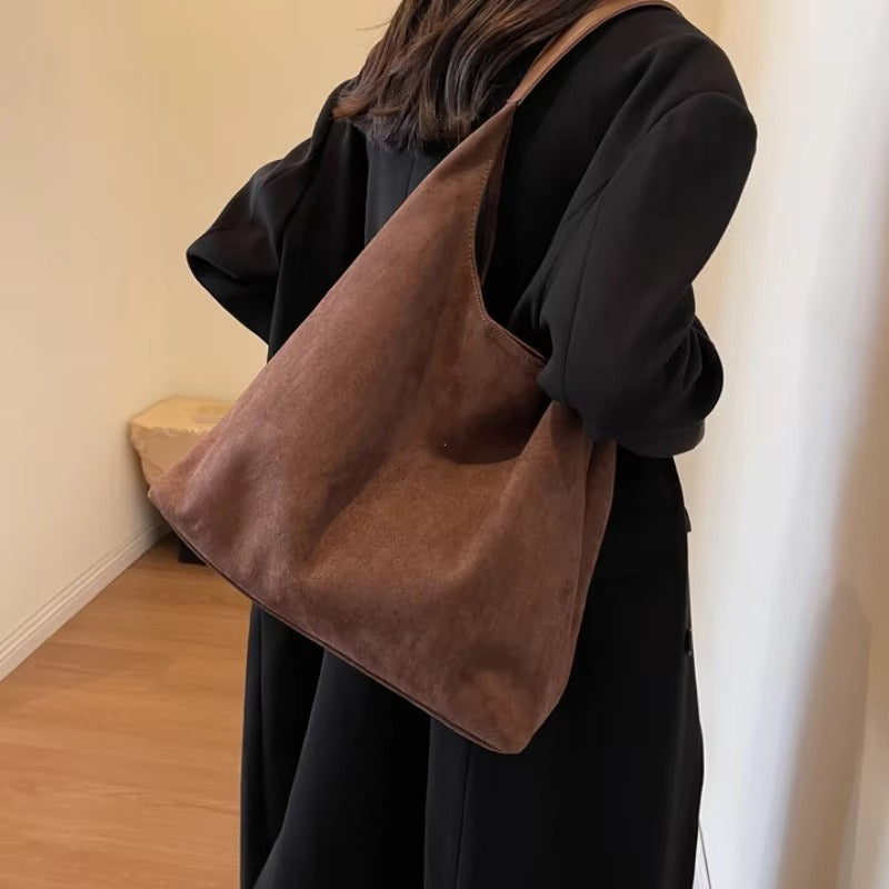 Elegant Suede | Shoulder Bag For Women - Adjustable Strap Design