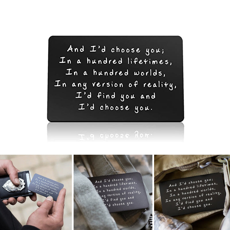 Engraved Metal Wallet Card | Durable & Meaningful Keepsake