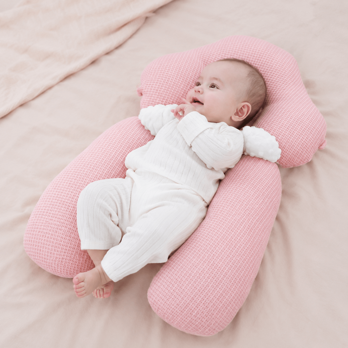 Ergonomic Baby Pillow | Soft Memory Foam with Breathable Cotton for Babies