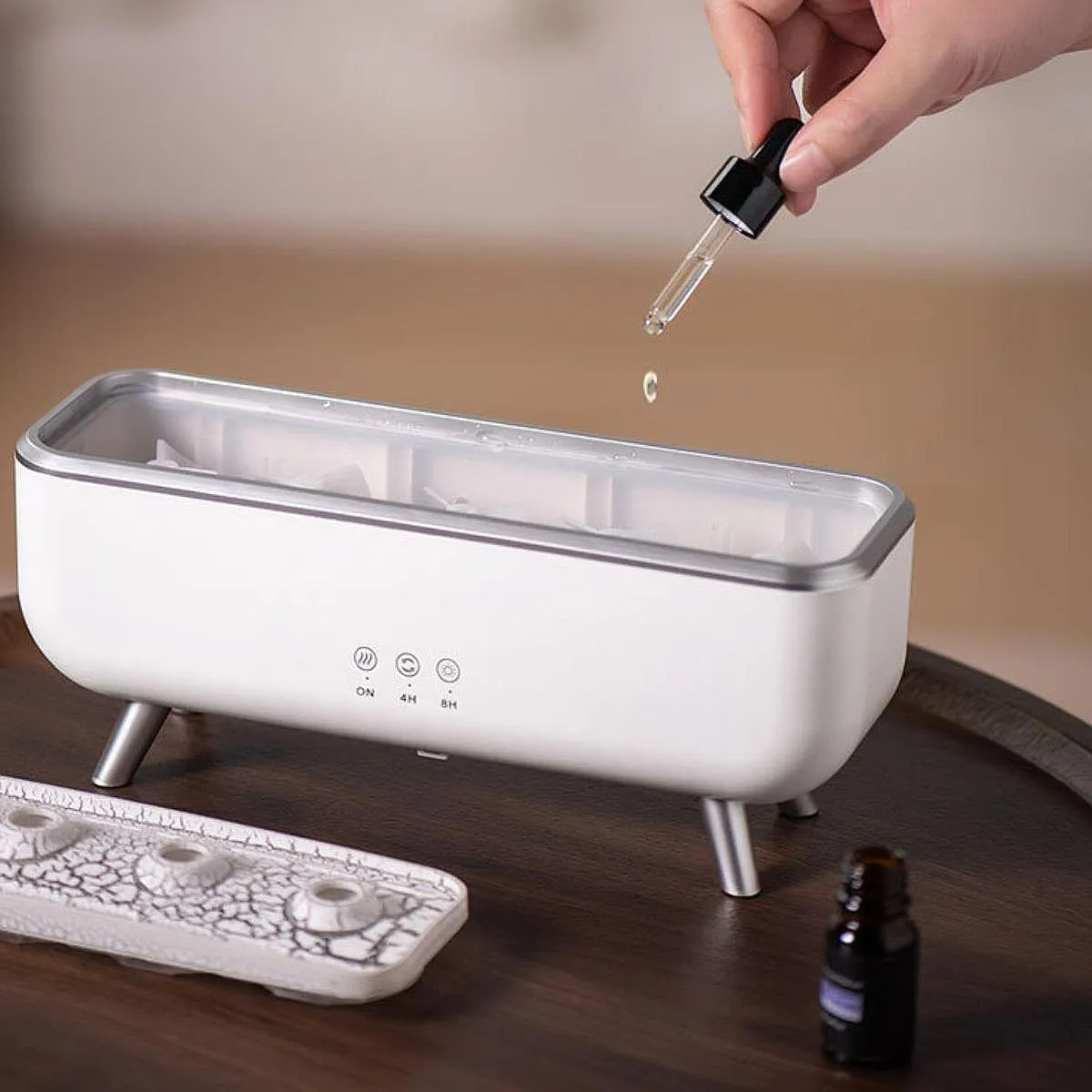 Essential Oil Diffuser ABS Housing | LED Mood Light and Mist Humidifier | 10.1 fl oz Tank for Hours of Continuous Use