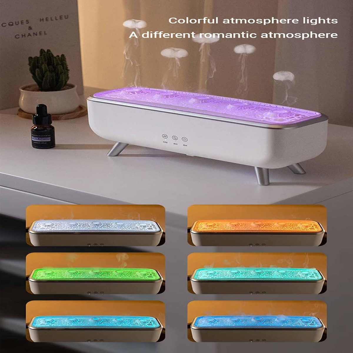 Essential Oil Diffuser ABS Housing | LED Mood Light and Mist Humidifier | 10.1 fl oz Tank for Hours of Continuous Use