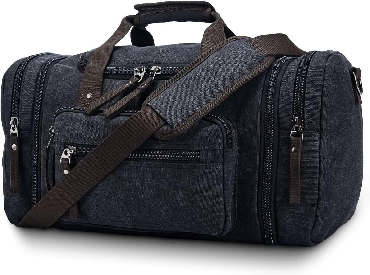 Expandable Duffle Bag - High-Density Canvas with 40L to 50L Capacity - Durable - Multiple Pockets