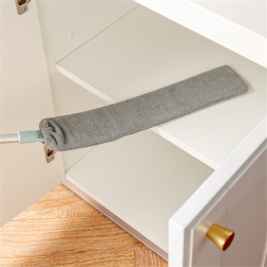 Extendable Feather Duster High-Fiber Head | Telescopic Handle for Extra Reach | Traps Dust, Sand & Crumbs Without a Ladder