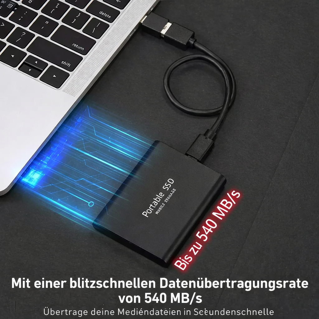 External SSD Flash Drive 128GB | USB 3.1 & USB-C | Pocket Solid-State Drive