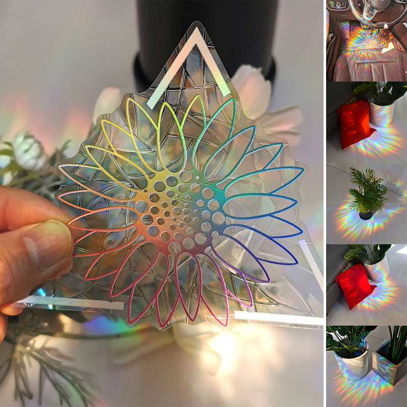 Rainbow Glass Window Stickers for Christmas Decor | 10-Piece Static Cling Pack, Anti-Collision | PVC Material, No Glue Needed 1