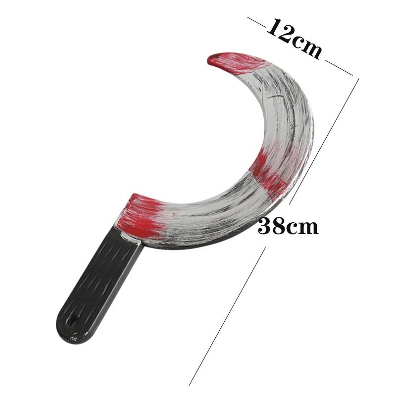 Fake Bloody Knife Prop Halloween Costume Accessory | Blunt Safe Plastic Blade with Blood Splatter Effect | Lightweight Horror Prop