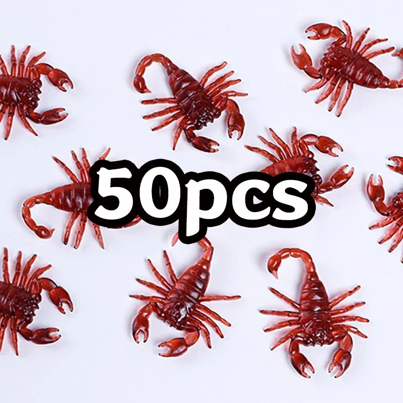 Fake Cockroach Prank Toys for Halloween & Party Pranks | 50-Piece Set, Lifelike Detail | Reusable Novelty Bugs