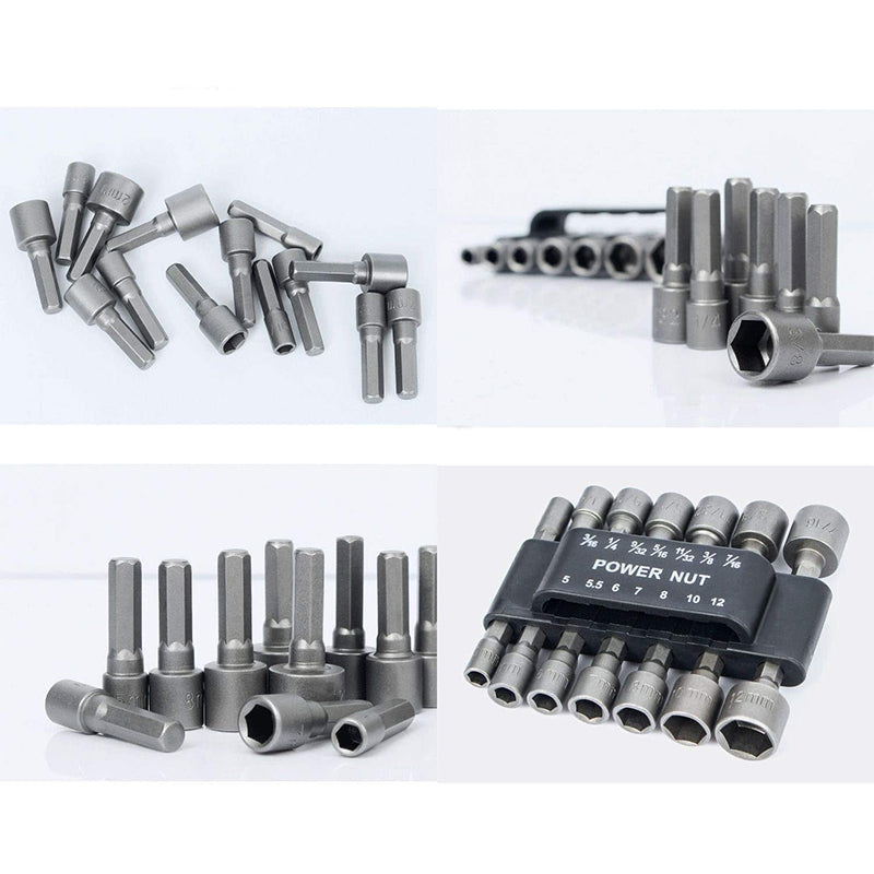 Fastener Nut Driver Set Chrome Vanadium Steel Non-Slip with Hex Shank