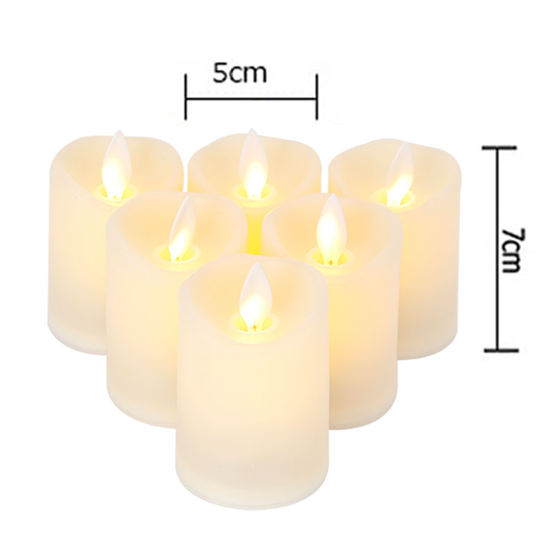Flameless LED Candles Set of 6 | Realistic Flickering Flame, Battery Operated | Cool-Touch Safe Plastic Home Decor