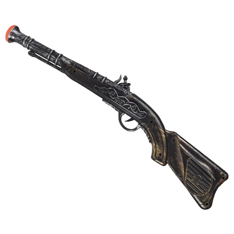 Flintlock Pirate Pistol Prop | Retro Engraved Costume Sidearm | Lightweight ABS Build for Halloween Party Cosplay