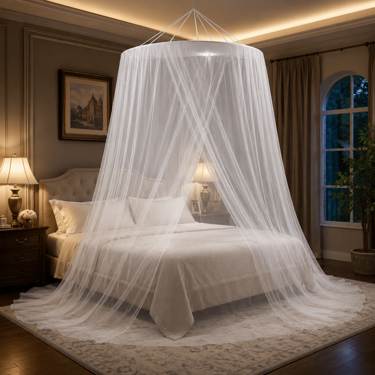 Foldable Mosquito Net | Round Dome Canopy Bed Curtain