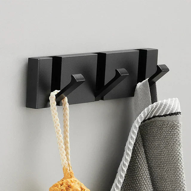 Foldable Wall Hook | Two Folding Arms, Flush Backplate