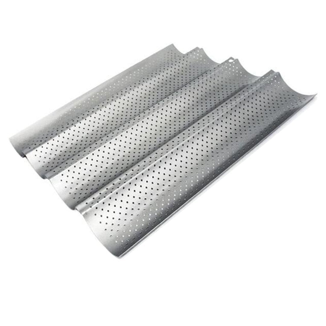 French Bread Pan | Perforated Twin Channel Baguette Tray