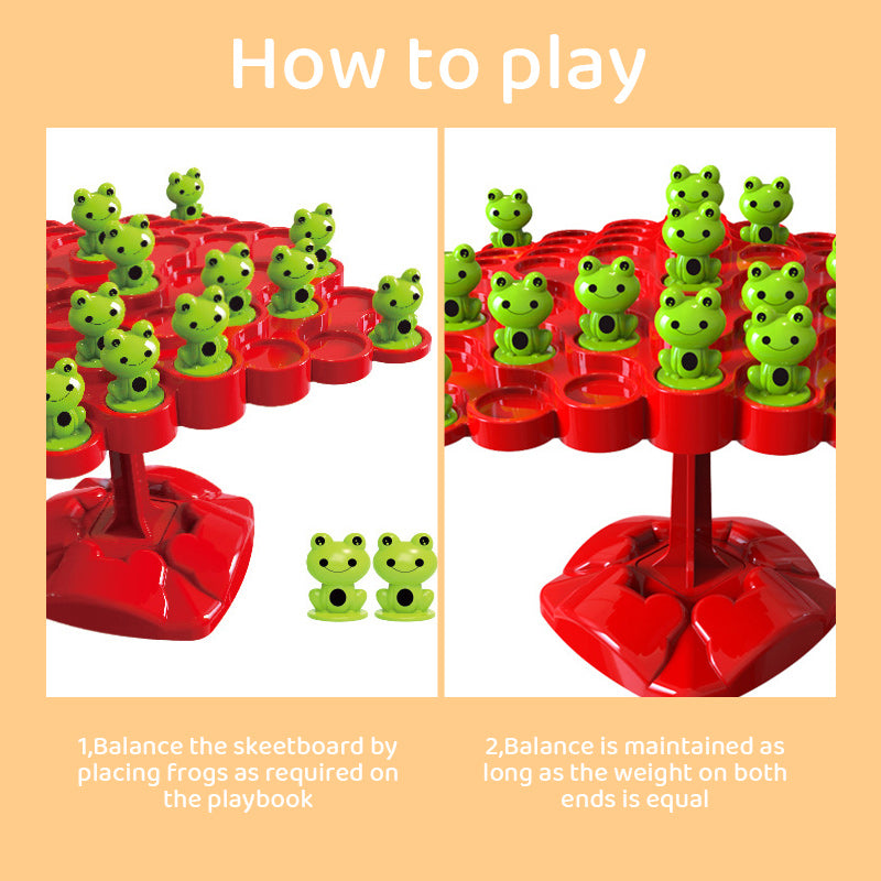 Frog Balance Stacking Game ABS Plastic | Builds Concentration and Counting Skills | Fun Indoor Toy for Ages 2+
