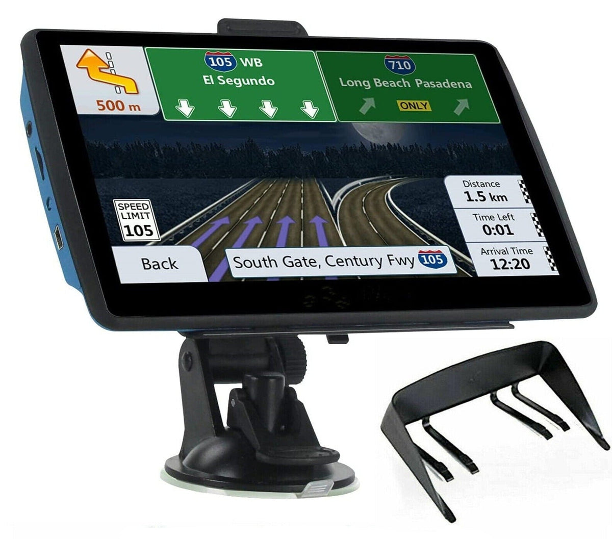 GPS Navigation System | Live Traffic Updates, Lane Guidance & Speed Camera Alerts | Pre-Loaded UK & EU Maps for Cars & Trucks