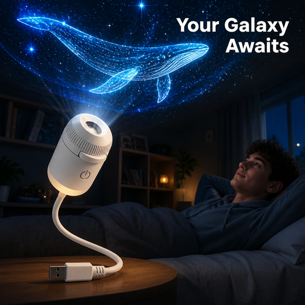 Galaxy Projector Night Light USB Plug-In Multi-Scene with 360° Gooseneck