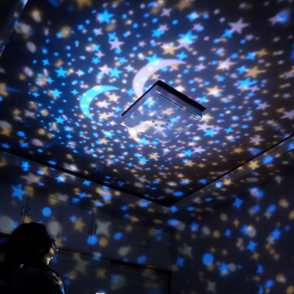 Galaxy Star Projector Light LED | Interchangeable Light Discs & USB Power | Creates Calming Starry Room Ambience
