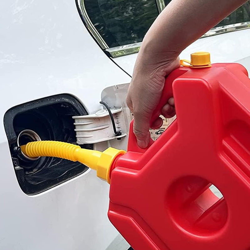 Gas Can Spout Replacement HDPE | Flexible Nozzle & Anti-Spill Cap | Fits Most Oil Cans, Leak-Free Seal, No Drilling Needed