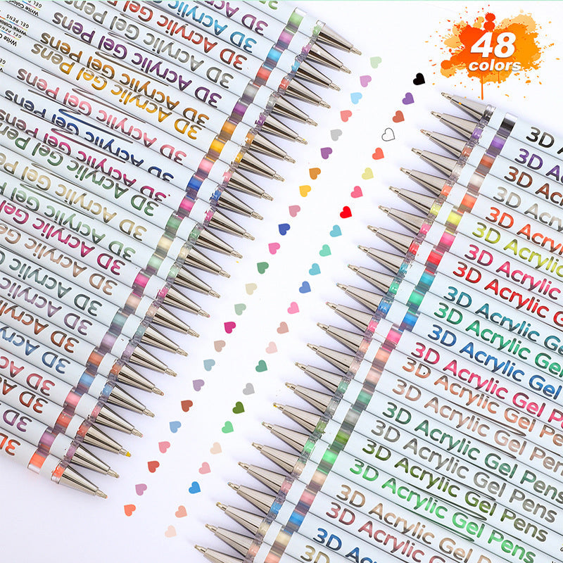 Gel Pens Stainless Steel Fine Tip Lightweight with Comfort Grip Barrel