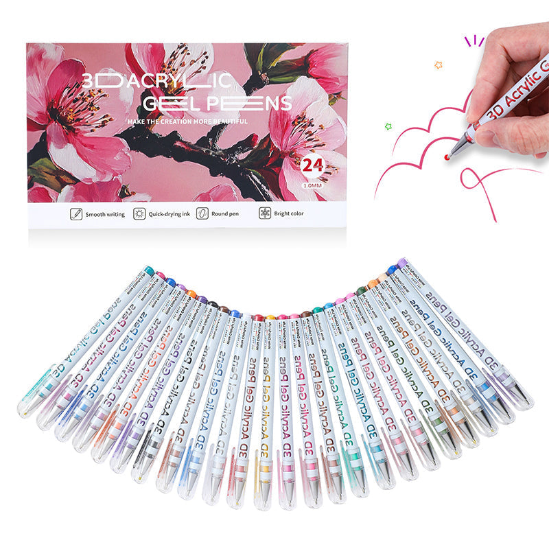 Gel Pens Stainless Steel Fine Tip Lightweight with Comfort Grip Barrel