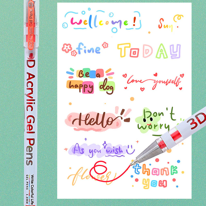 Gel Pens Stainless Steel Fine Tip Lightweight with Comfort Grip Barrel