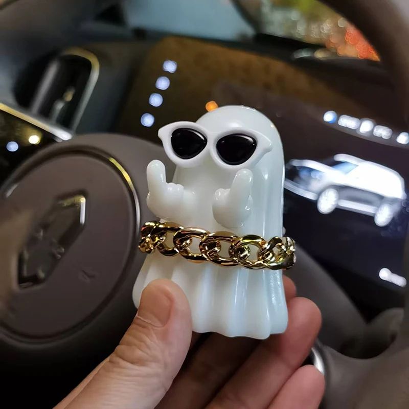 Ghost Figurine Halloween Decoration | Multi-Piece Sets Available | Resin Tabletop Ornament for Desks and Shelves