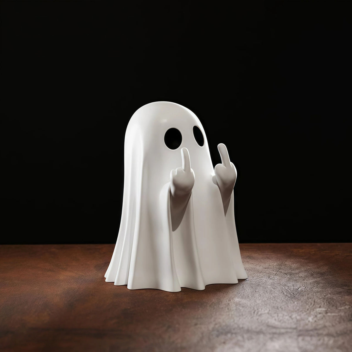 Ghost Statue Resin Figure | Playful Halloween Tabletop Decor | Compact Design for Shelves, Desks and Coffee Tables