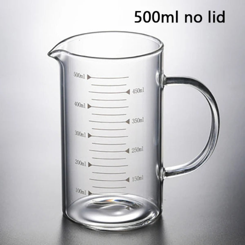 Glass Measuring Cup | Dual Scale Markings And Pour Spout