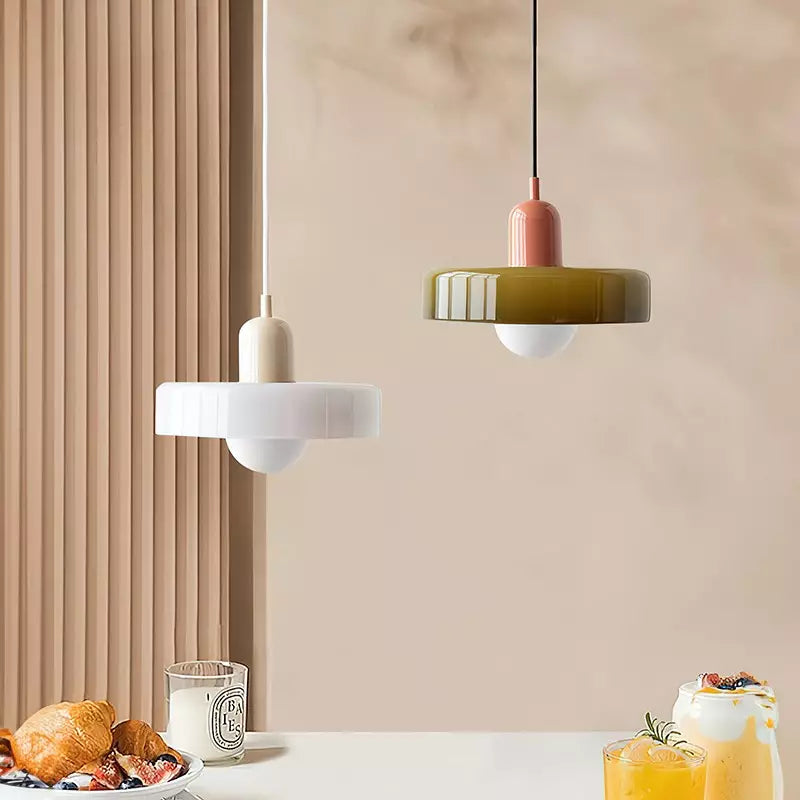 Glass Pendant Light | Adjustable Cable Length & G9 Fitting | Diffused, Warm Glow for Dining and Living Spaces Alike