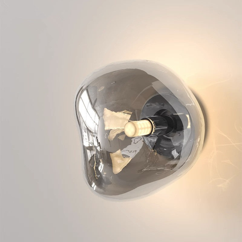 Glass Wall Lamp with Metal Frame | Two Sizes, Thin or Thick Glass | Soft Ambient Light for Bedrooms & Living Rooms