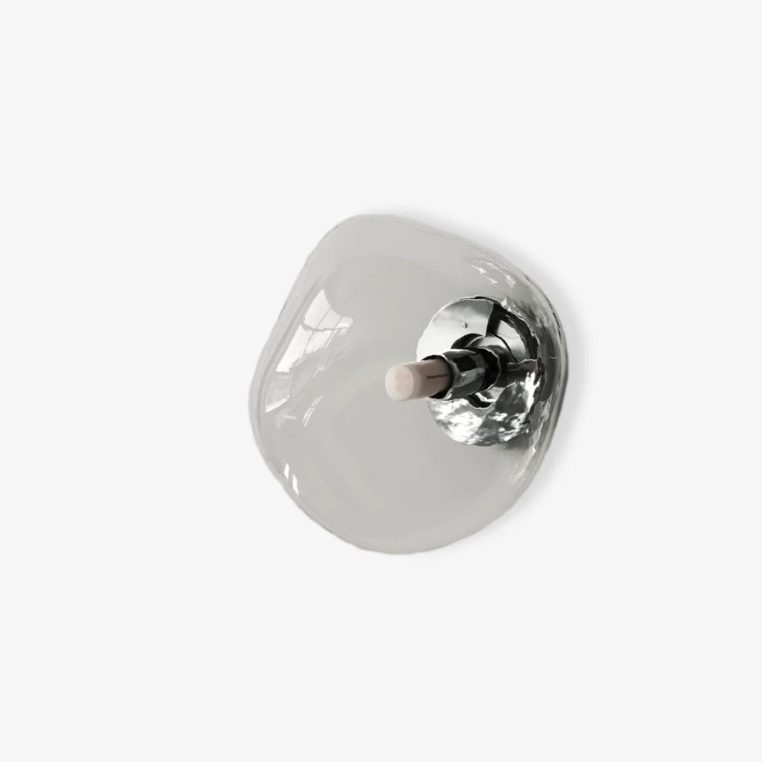 Glass Wall Lamp with Metal Frame | Two Sizes, Thin or Thick Glass | Soft Ambient Light for Bedrooms & Living Rooms
