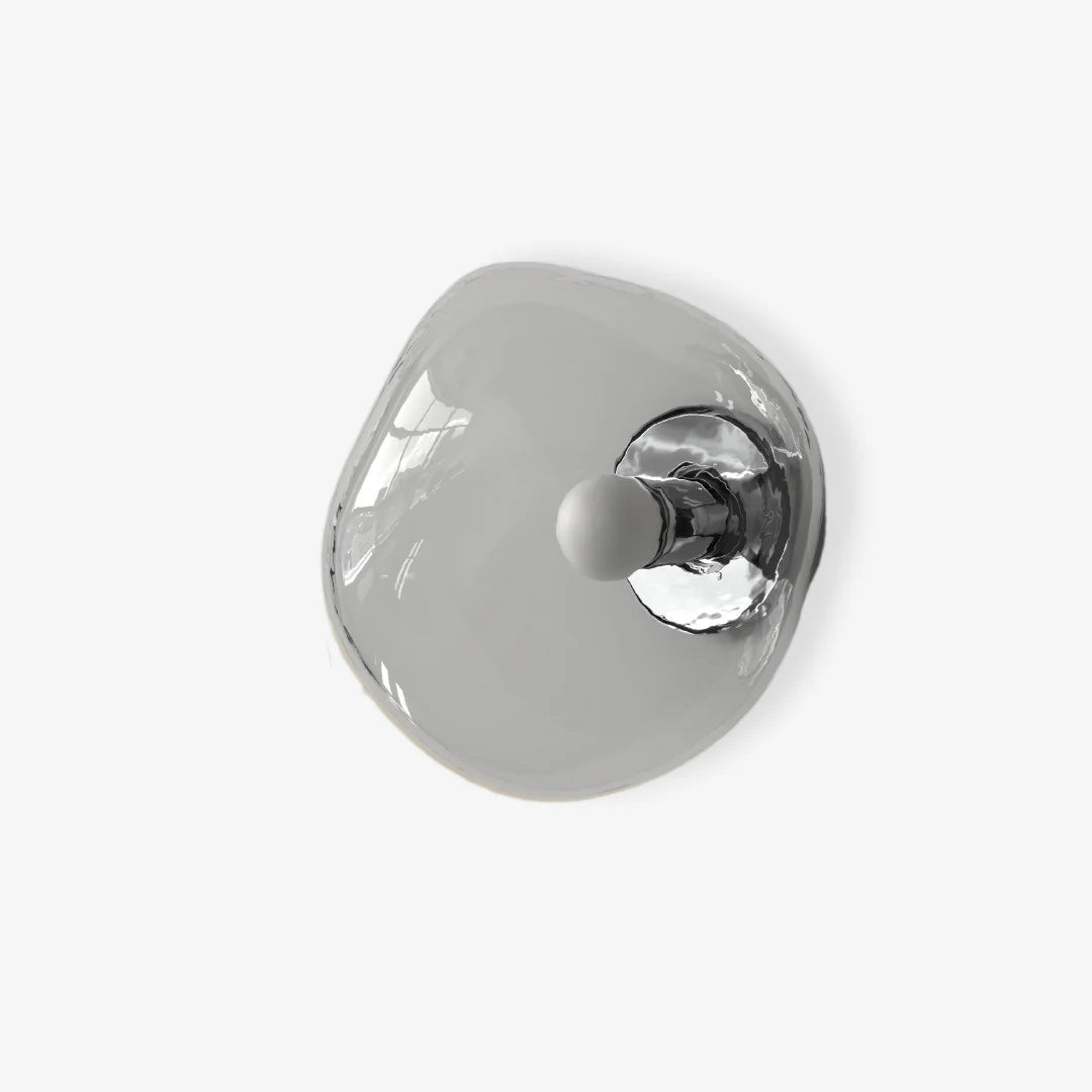 Glass Wall Lamp with Metal Frame | Two Sizes, Thin or Thick Glass | Soft Ambient Light for Bedrooms & Living Rooms