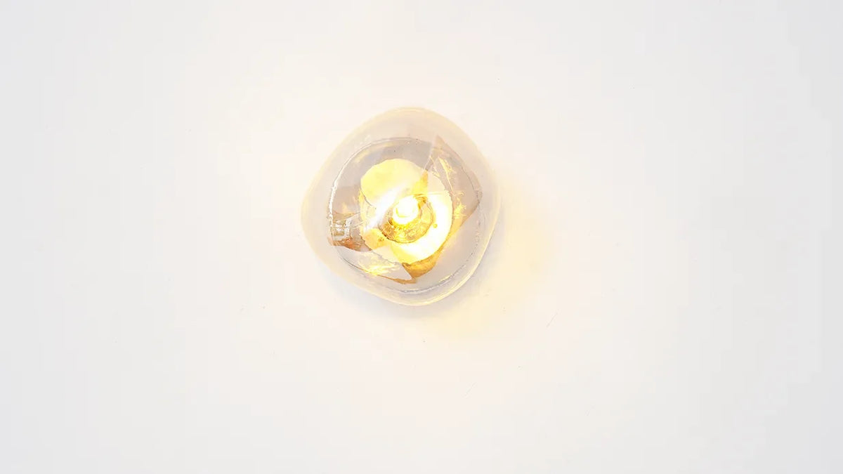 Glass Wall Lamp with Metal Frame | Two Sizes, Thin or Thick Glass | Soft Ambient Light for Bedrooms & Living Rooms
