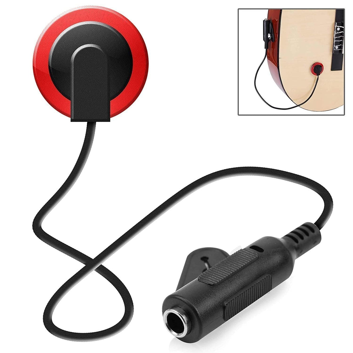 Guitar Pickup Mini Stick-On No Battery Multi-Instrument with Double-Sided Tape