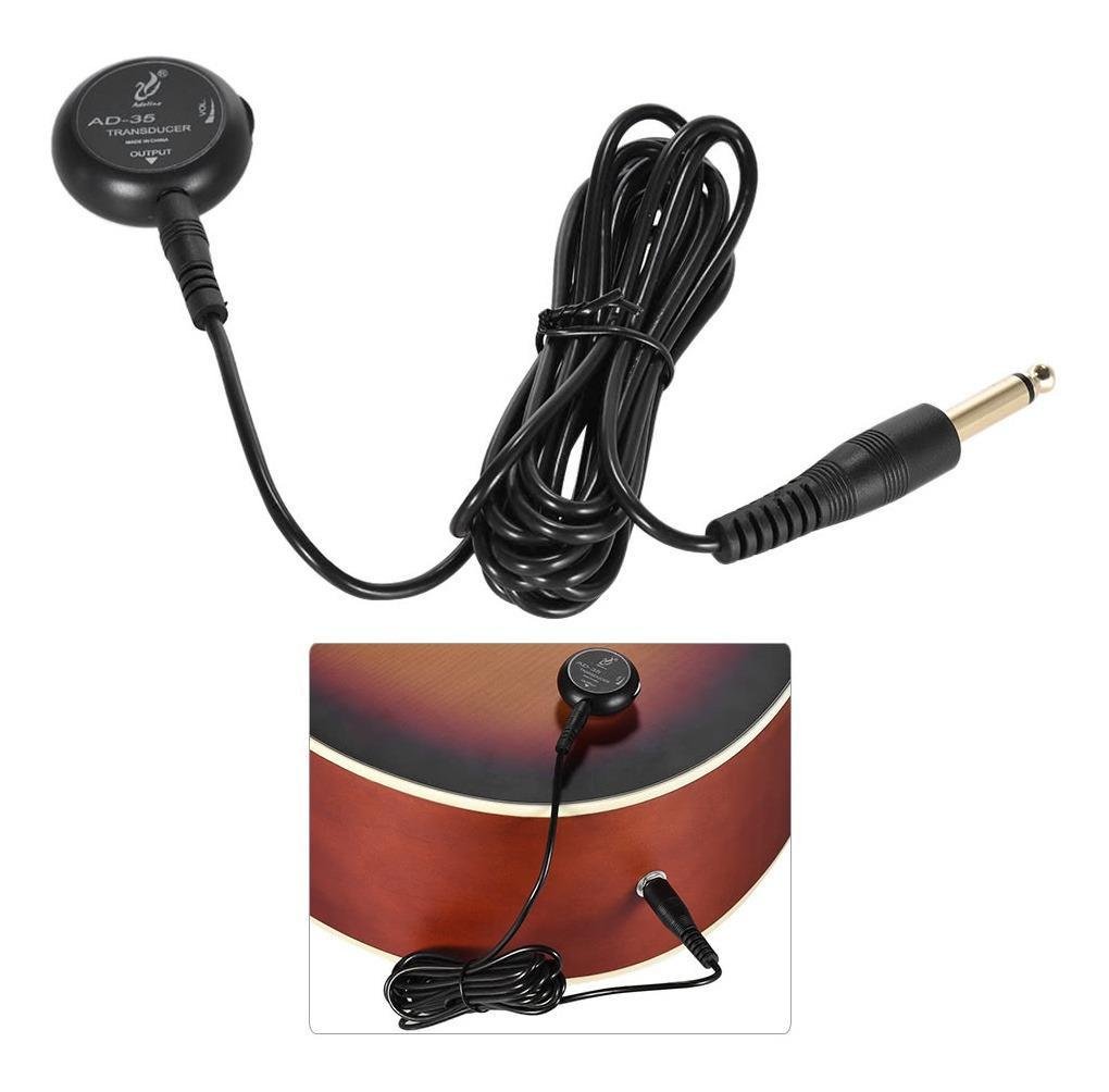 Guitar Pickup Mini Stick-On No Battery Multi-Instrument with Double-Sided Tape