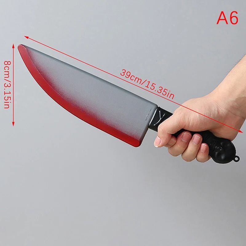 Halloween Axe Prop | Realistic Plastic Blade for Haunted House Decor and Cosplay | Lightweight and Reusable Design
