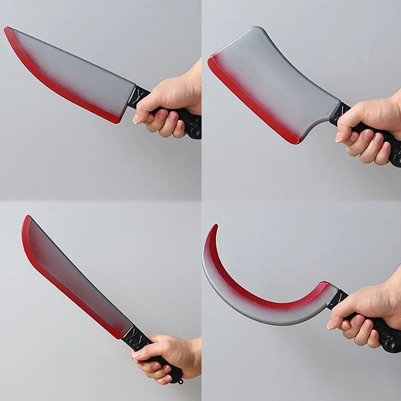 Halloween Axe Prop | Realistic Plastic Blade for Haunted House Decor and Cosplay | Lightweight and Reusable Design