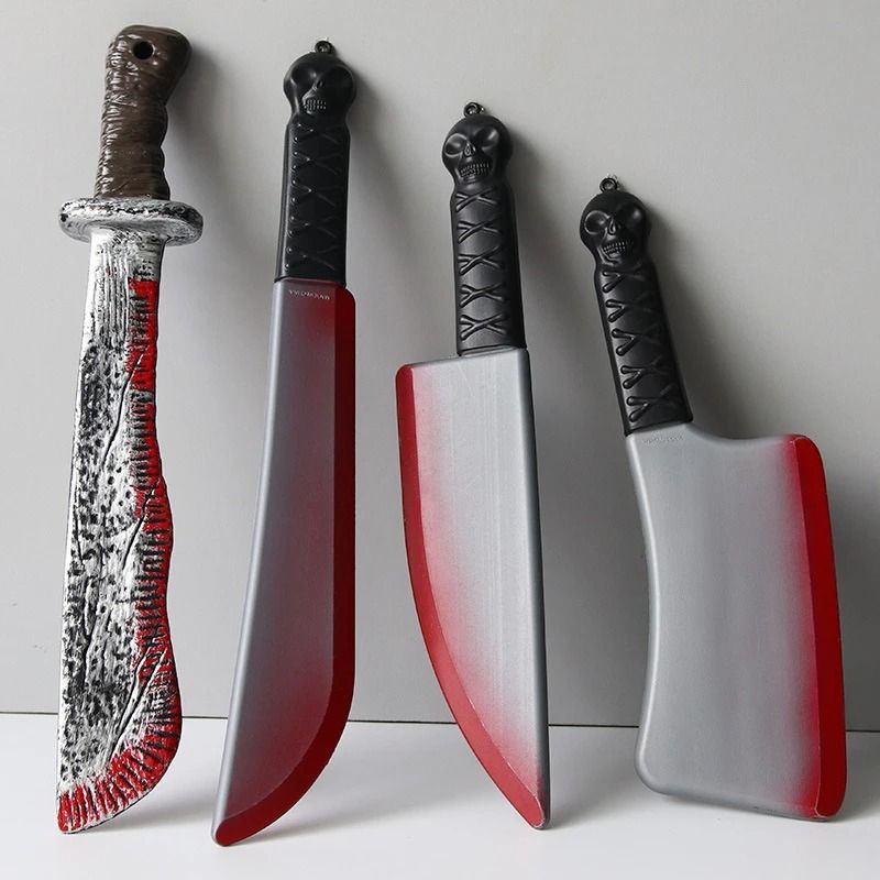 Halloween Axe Prop | Realistic Plastic Blade for Haunted House Decor and Cosplay | Lightweight and Reusable Design