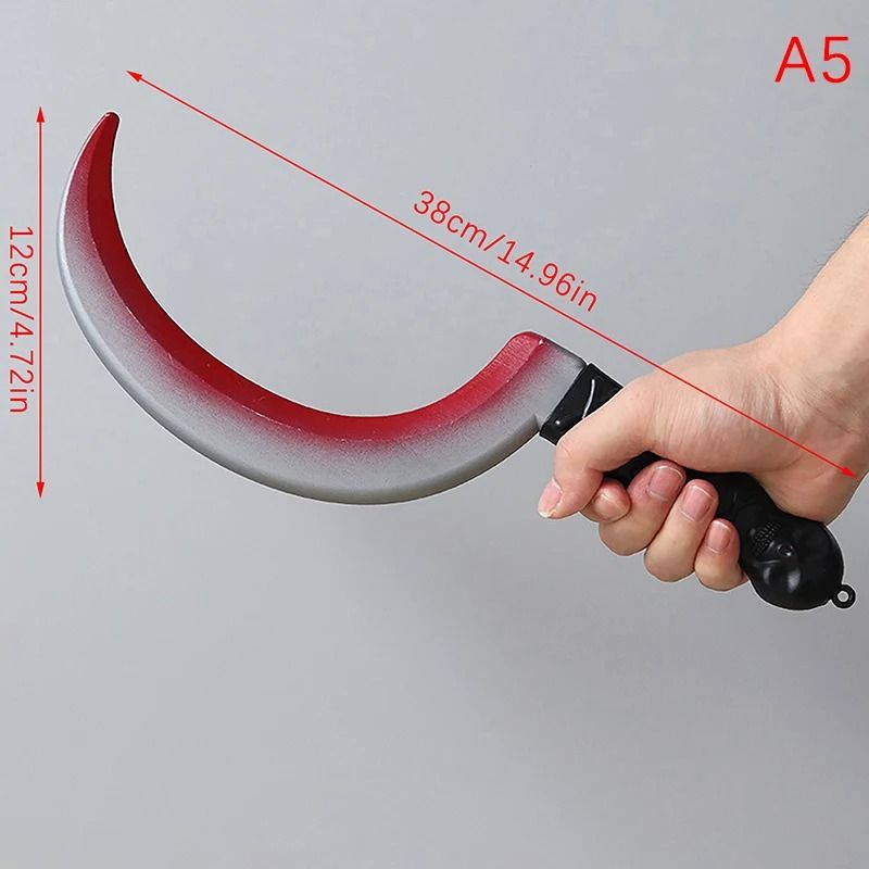 Halloween Axe Prop | Realistic Plastic Blade for Haunted House Decor and Cosplay | Lightweight and Reusable Design