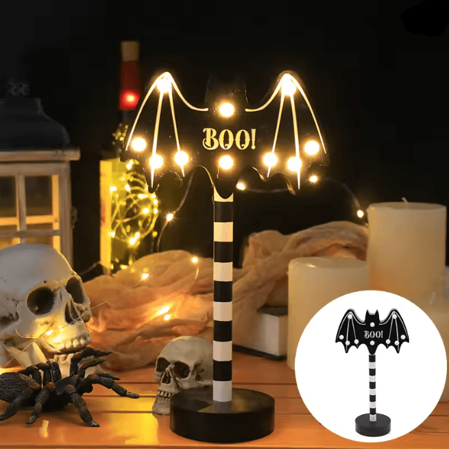 Halloween Pumpkin Ghost LED Night Light | Waterproof, Battery Powered | Cosy Glow for Porch, Garden & Indoor Decor