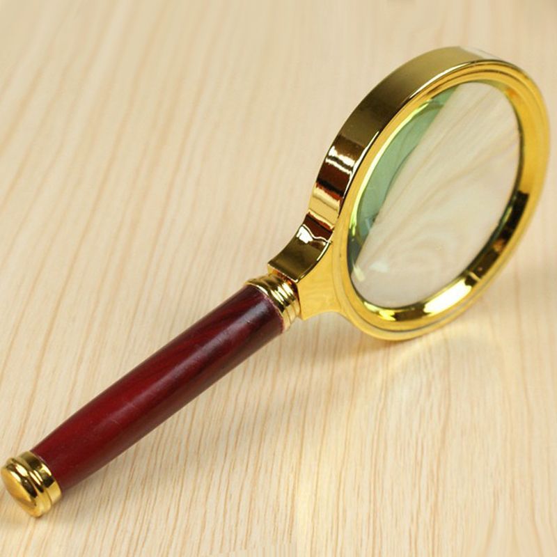 Handheld Magnifying Glass Metal Frame | 50x High-Definition Magnification | Ideal for Reading, Research & Hobby Use