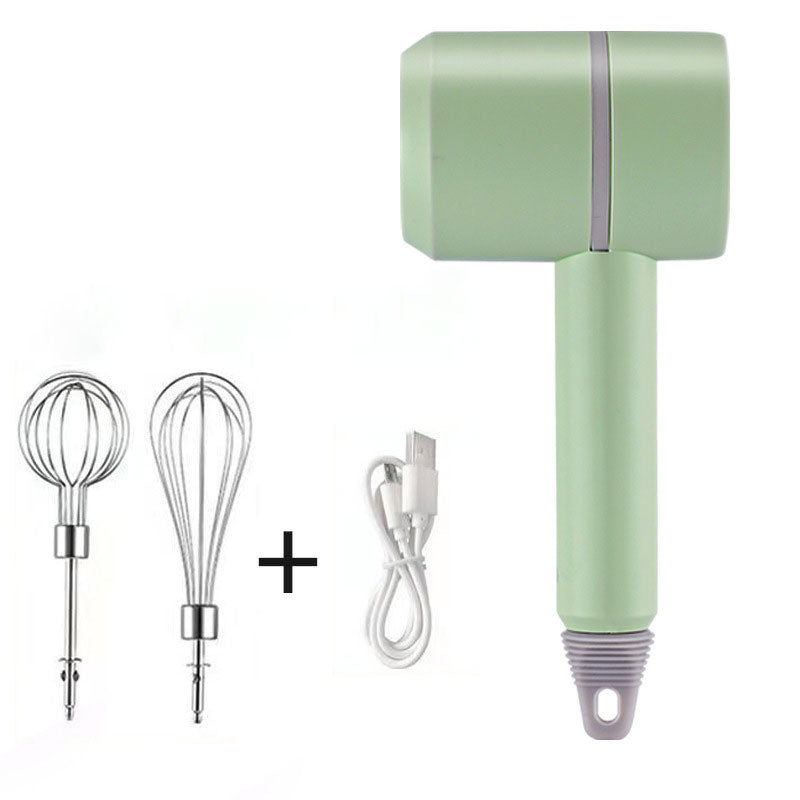 Handheld Milk Frother Electric 2-in-1 ABS Lightweight with Two Mixing Heads