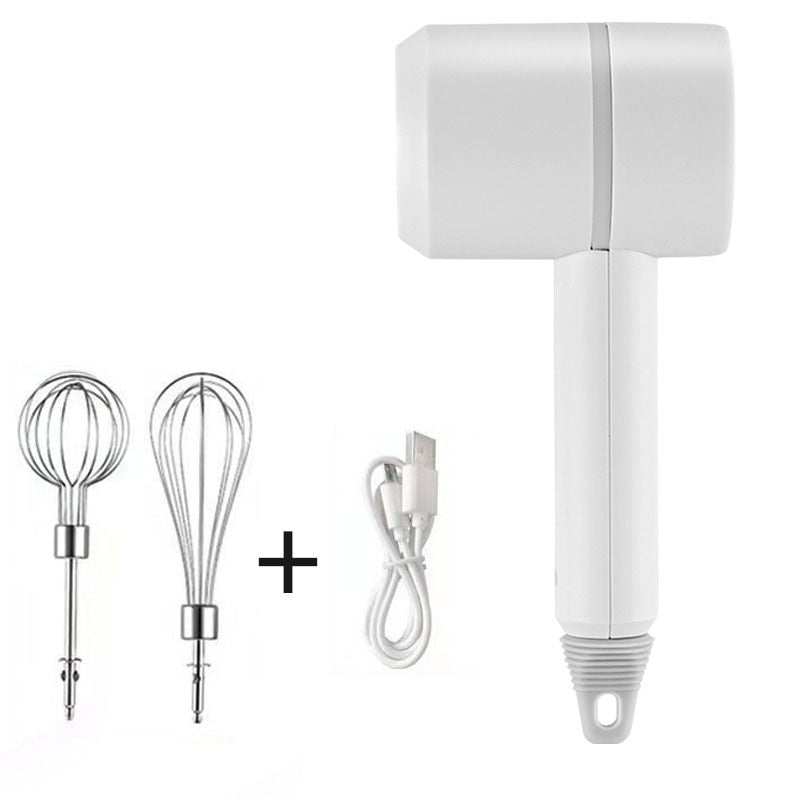 Handheld Milk Frother Electric 2-in-1 ABS Lightweight with Two Mixing Heads