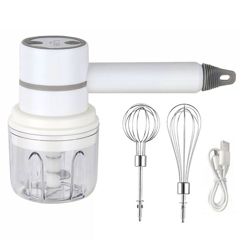 Handheld Milk Frother Electric 2-in-1 ABS Lightweight with Two Mixing Heads