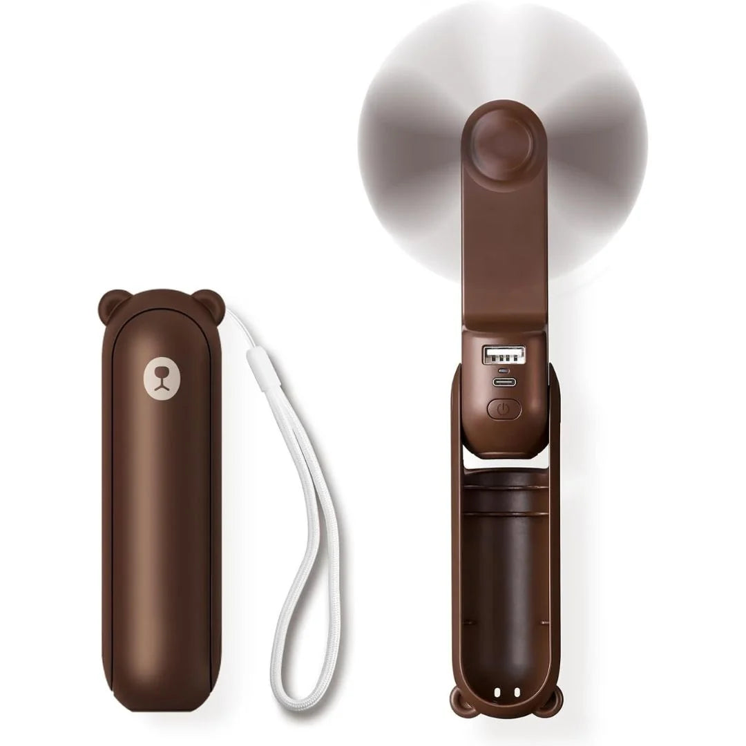 Handheld Mini Fan | Folding Body, Built-In Power Bank