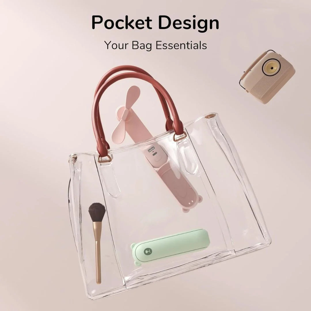 Handheld Mini Fan | Folding Body, Built-In Power Bank