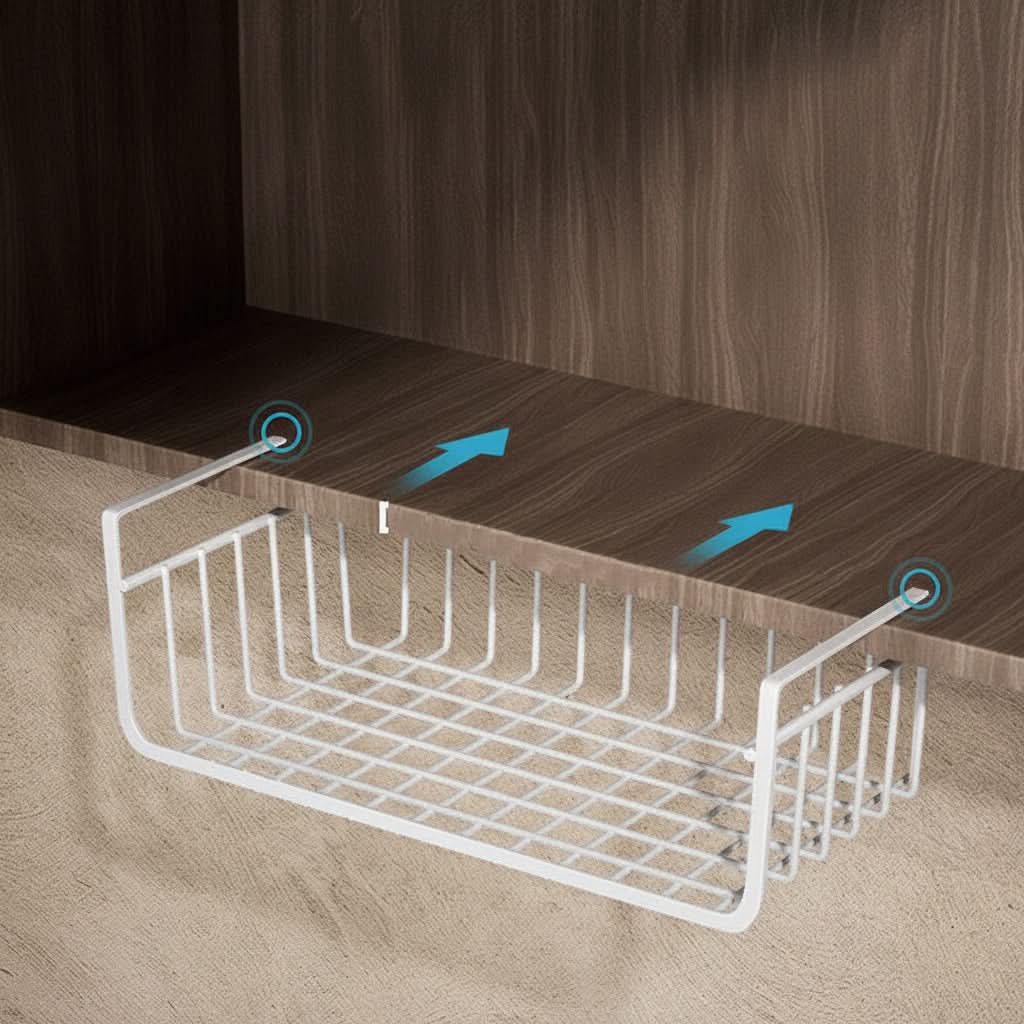 Hanging Kitchen Organizer Metal Cabinet Basket with Protective Coating