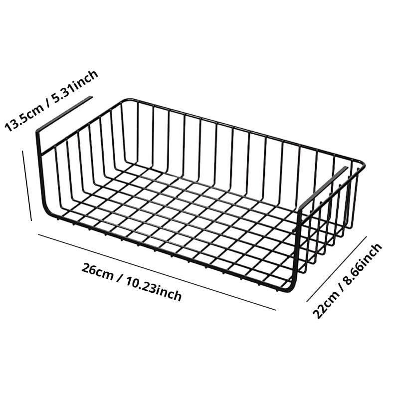 Hanging Kitchen Organizer Metal Cabinet Basket with Protective Coating